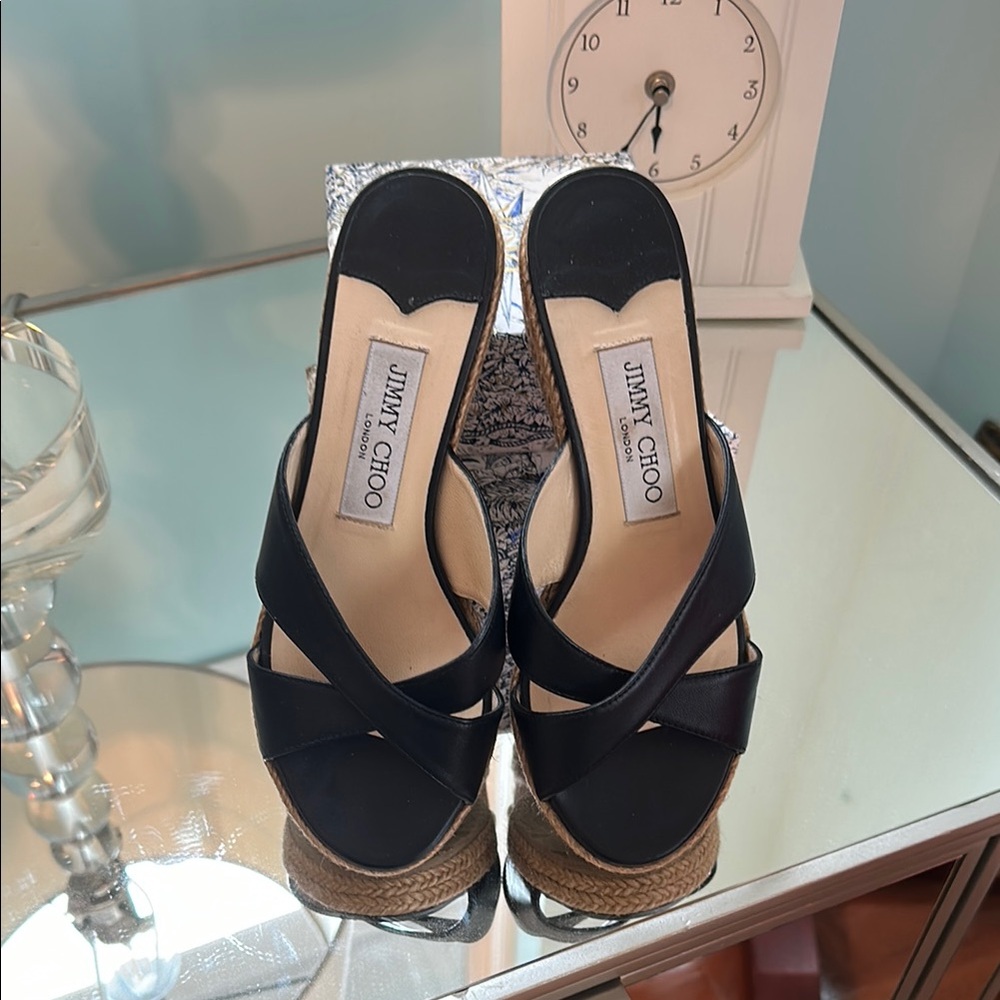 Jimmy Choo Black Espadrilles with Intricate Straps - Picture 4 of 13
